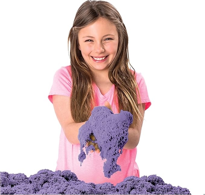 Kinetic Sand, Sandbox Playset with 1lb of Purple and 3 Molds, for Ages 3 and up