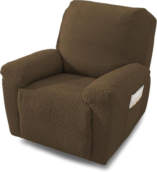 NORTHERN BROTHERS Recliner Chair Covers, Lazy Boy Recliner Covers, Stretchy Cover for Recliner Chairs, Brown