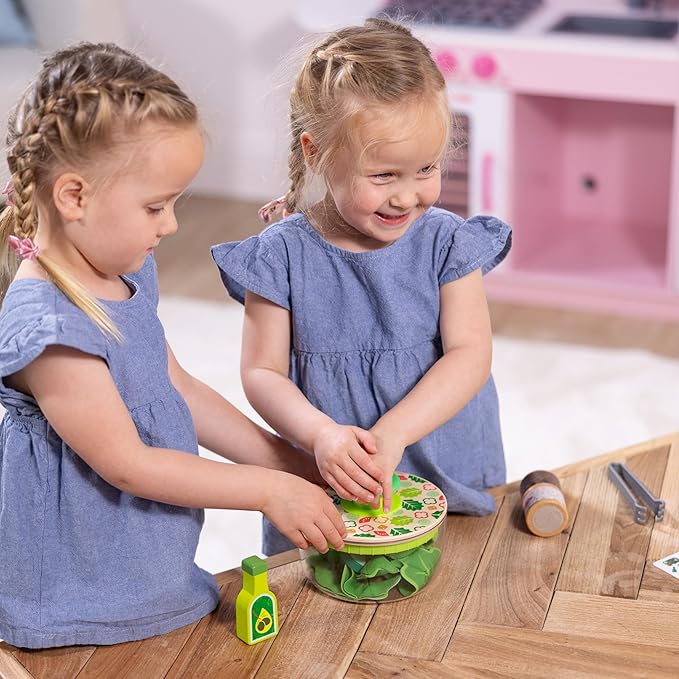 Melissa & Doug Salad Spinner Play Set, Pretend Play Food for Boys and Girls Ages 3+