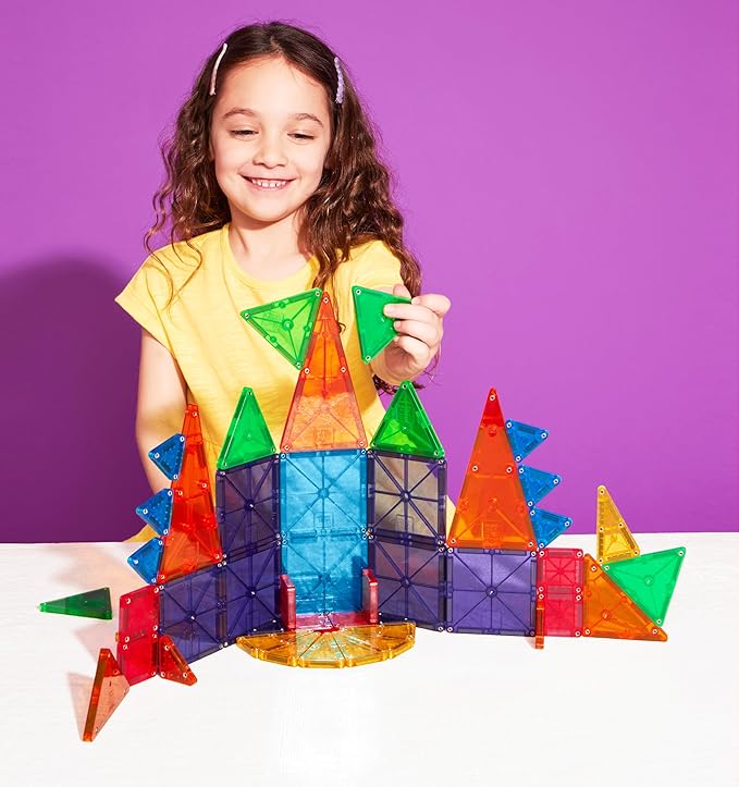 MAGNA-TILES® Combo 46-Piece Magnetic Construction Set, The Original Magnetic Building Brand