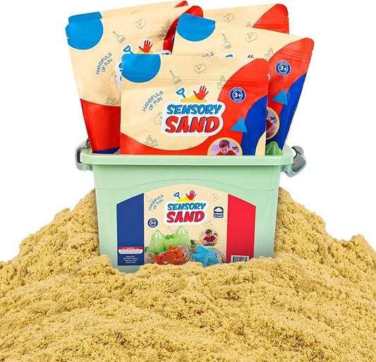 Sensory Sand Bulk 11 Pounds Natural Brown Color Play Sand in Container