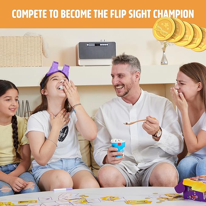 Upside Down Goggles Challenge FlipSight Family Game for Kids and Adults - Kid Games for Boys & Girls 8-12 - Gifts for 9 Year Old Boy - Fun Stuff - Funny Cool Family Night Party - Teen Toys for Kids
