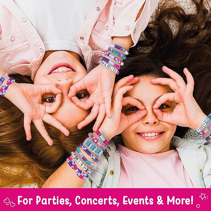 Imagimake Spin n Pop DIY Bracelet Making Kit | Patented Electric Bracelet Maker | Ages 8-13 | Create 10 Unique Bracelets with Shiny Foil Beads, Alphabet Beads & Clasps for Teen Girls