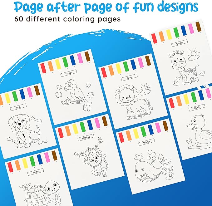 Paint with Water Coloring Books for Toddlers: 3 Books, Mess Free Kids Watercolor Painting Activity Kit - Arts and Crafts for Kids Ages 2 3 4 5 6 Years Old