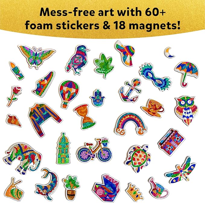 Skillmatics Art & Craft Activity - Foil Fun Pretty Patterns, Mess-Free Art, Magnets & Supplies, DIY Colorful Creative Activity, Craft Kits, Gifts for Kids, Teens, Adults, Families