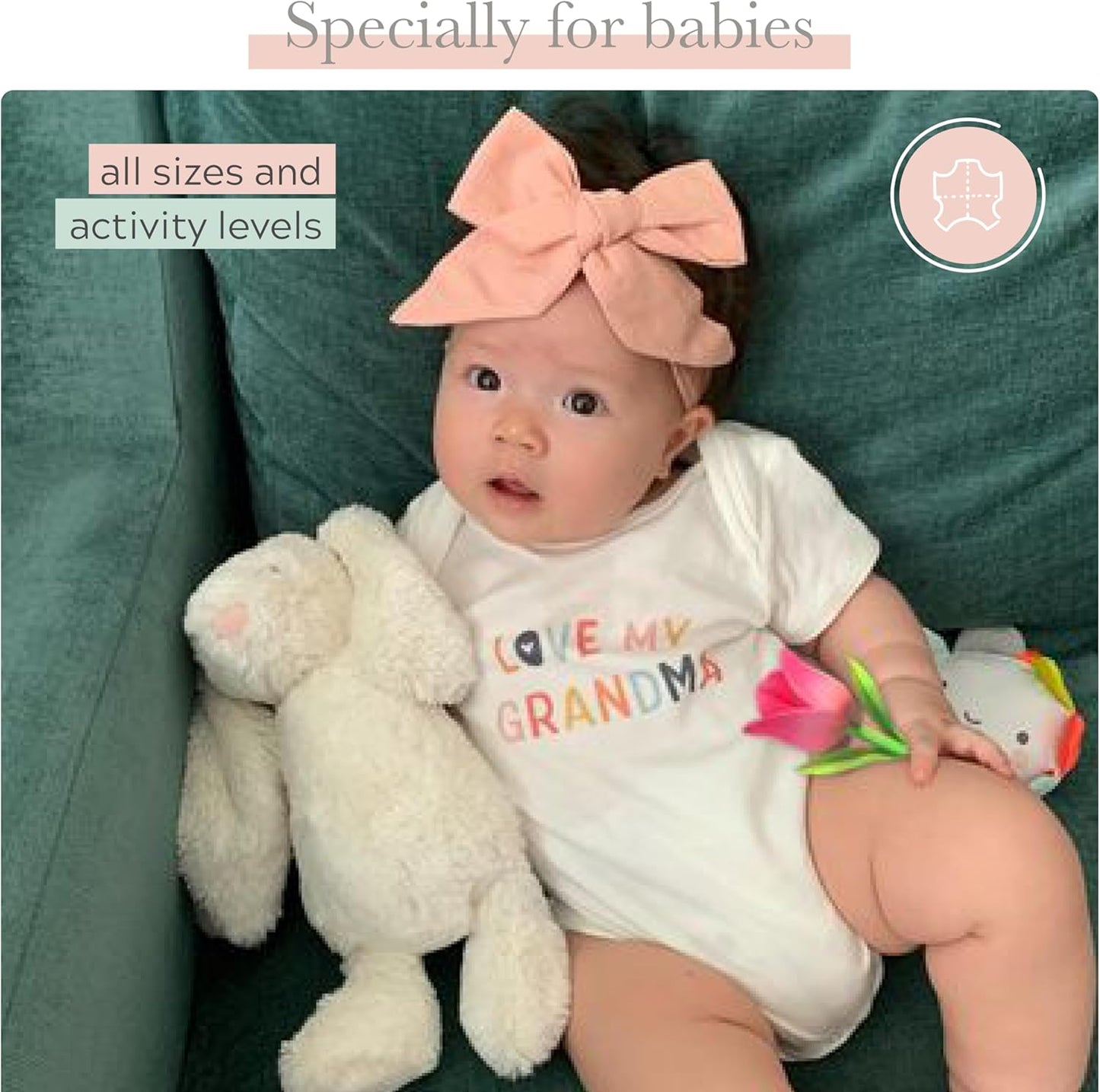 Finn + Emma Organic Cotton Graphic Baby Onesie - Gender Neutral Bodysuits for Babies 0-12 Months in Multiple Sizes and Styles