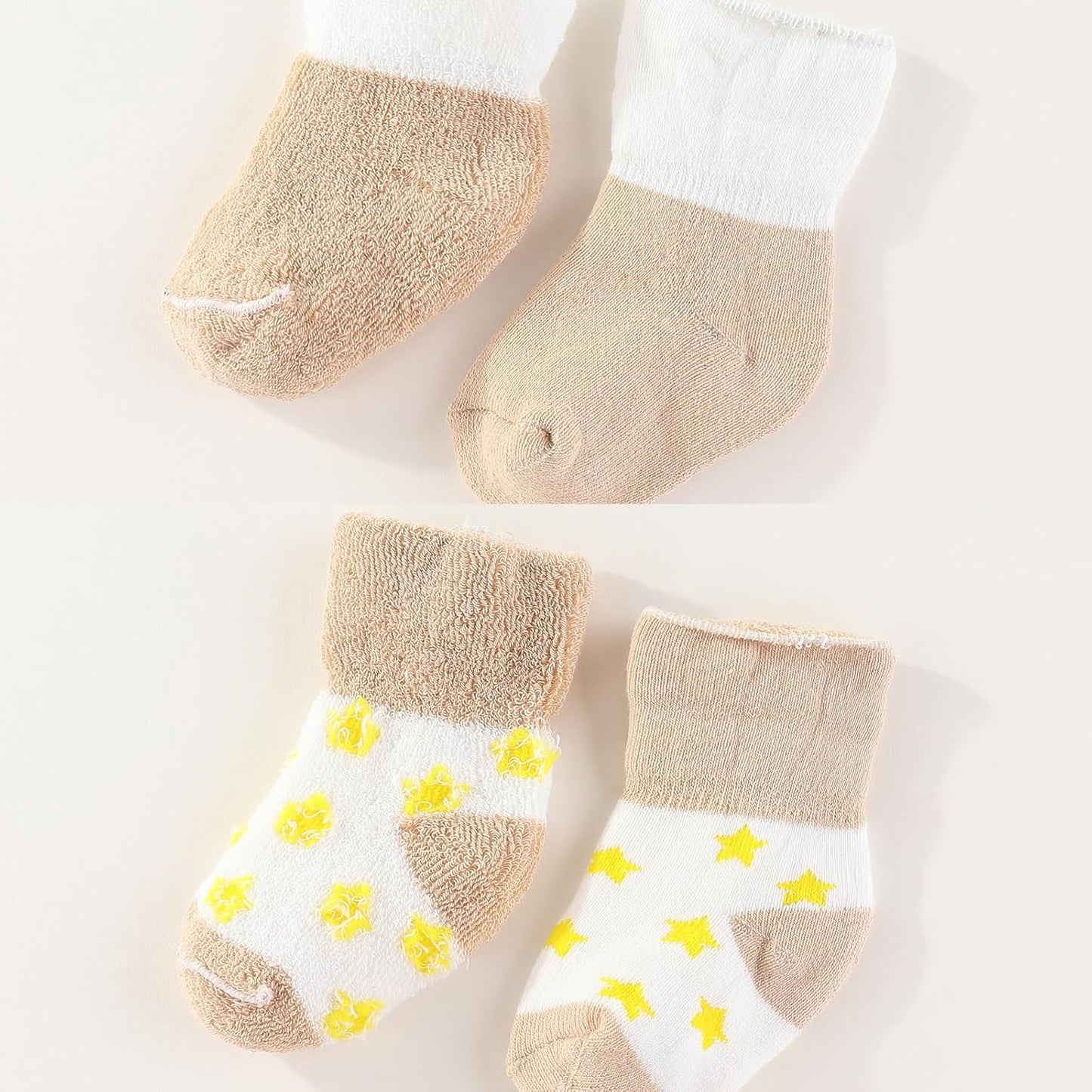 Newborn Baby Boy Girl Caps Mittens Socks Set Cotton Baby Essentials Accessories (Hats+Gloves+Socks)