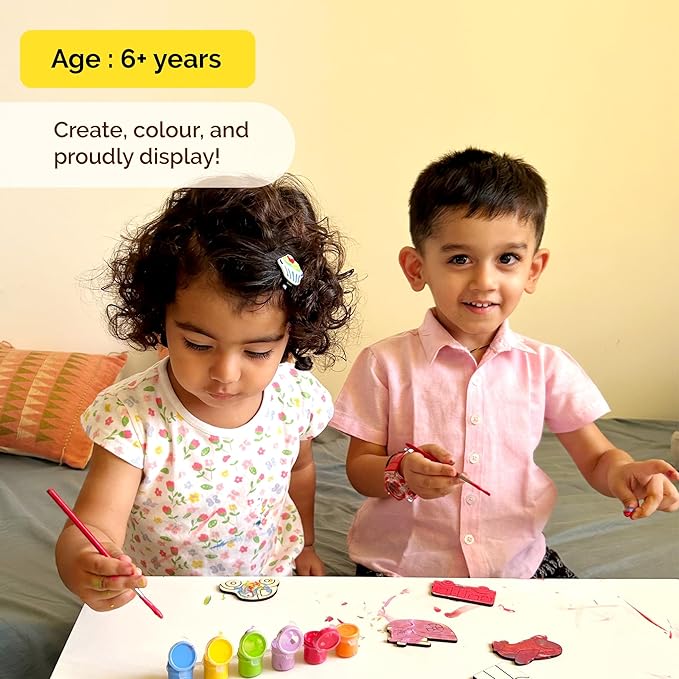 DIY Wooden Magnets Car, Truck, Boat, Plane, Wood Painting Arts and Craft Supplies for Boys Girls Ages 6 7 8 9 10 11 & 12, Easter Gifts, Birthday Party Activities Craft, Valentine's Day Gift for Kids