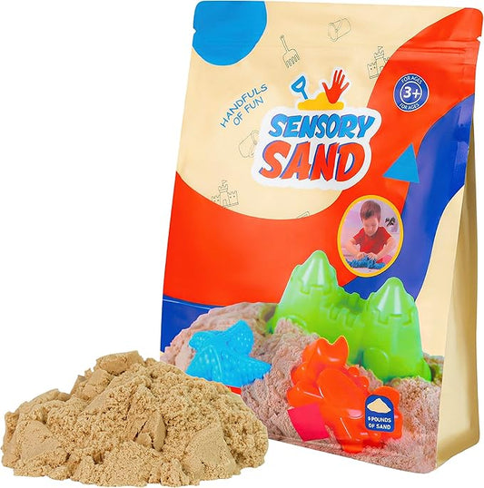 Sensory Sand Bulk Refill 5 Pounds of Brown Sensory Play Sand for Boys and Girls