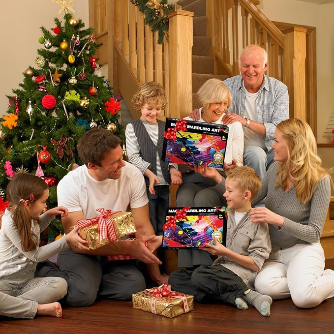 Water Marbling Paint Kit, Arts and Crafts For Kids,Birthday Gifts for Girls Boys 3+Years Old, Toys For Ages 8-13 5-7 3-6, Art Supplies for Kids