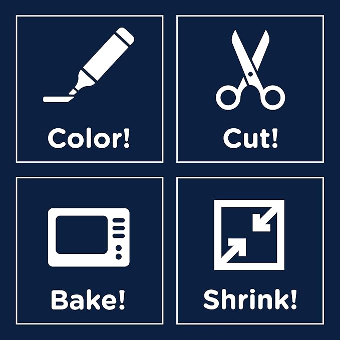 Just Play Shrinky Dinks Ruff n’ Ready Creative Pack, 10 Frosted White Sheets, Kids Arts and Crafts Activity Set, Kids Toys for Ages 6 Up