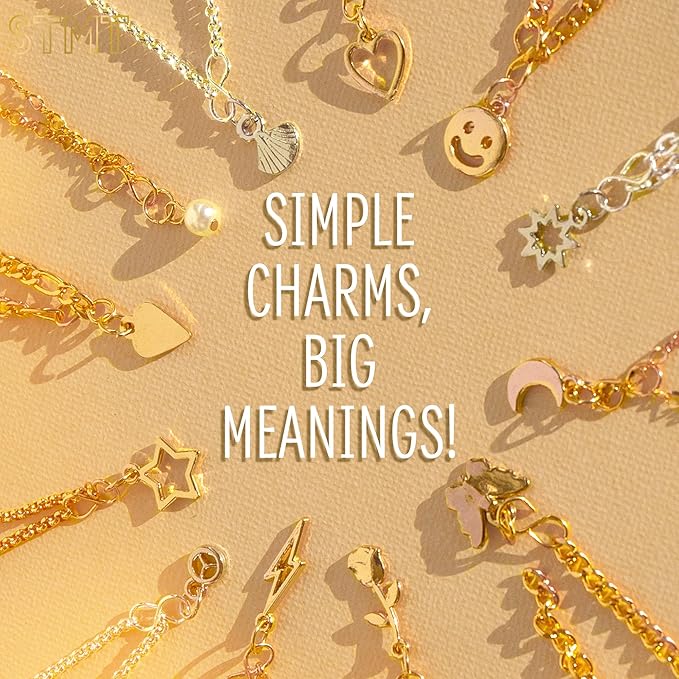 STMT DIY Infinity Jewelry, Make 10 Forever Bracelets, Permanent Bracelet Chains Kit, Dainty Charm Bracelets, Tarnish-Free Stainless Steel Chains for DIY Necklace Bracelet Jewelry Making, Bracelet Kit