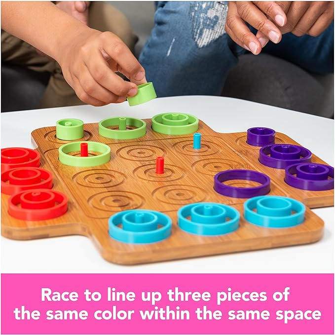 Spin Master Games, Otrio Wood Strategy Game, Fun Family Board Game, STEM Game, Interactive Puzzle Game, Family Game Night Game for Ages 8+