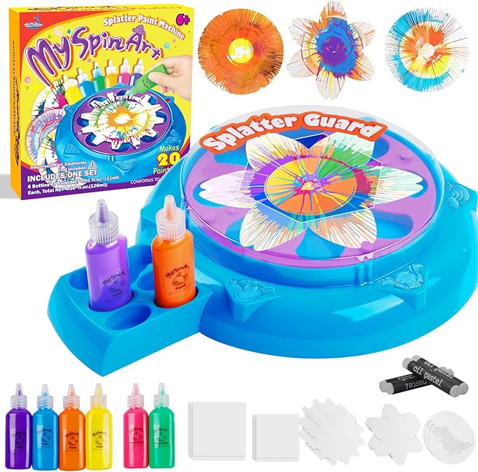 Wings Giant Paint Spin Art Machine Kit for Kids, Paint Spinner with Splatter Guard, Thicker Painting Spinner Arts & Crafts Gifts for Birthday, Toys Kits Set for Boys Girls Ages 6 7 8 9 10