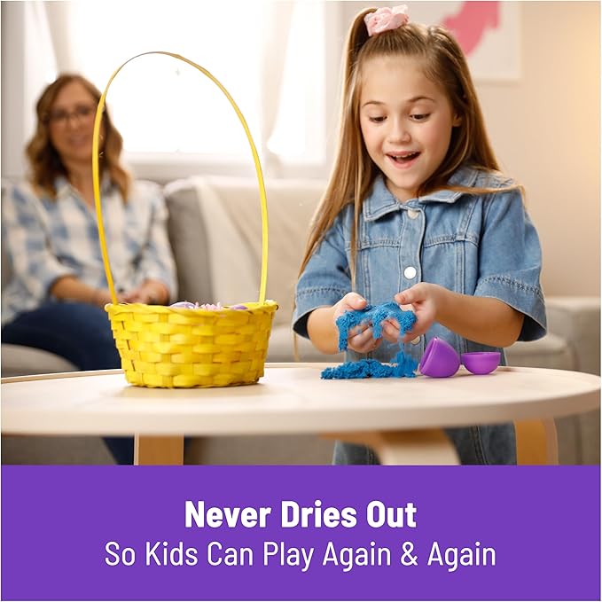 Kinetic Sand, 20-Pack Eggs with 3.3lbs Red, Yellow & Blue Play Sand for Egg Hunts, Party Favors & Goodie Bags, Sensory Toys for Kids Ages 3 and up