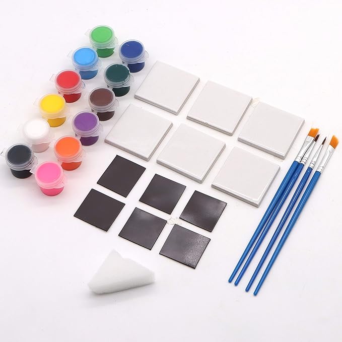 JOYIN 48 PCS Easter Craft Kit Easter Assorted DIY Painting Kit Includes Rocks, Scratch Art Masks, Wooden Eggs and Magnets for Kids Creativity Easter Basket Stuffers, Easter Party Favor, Easter Events