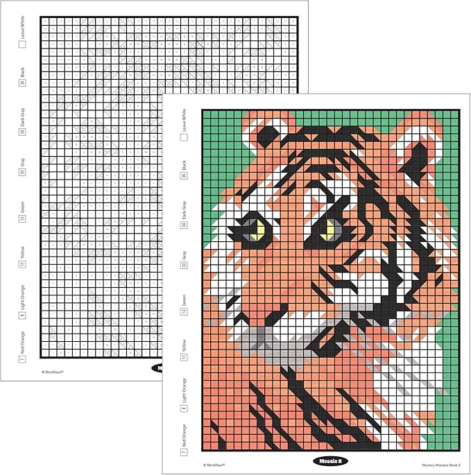 MindWare Color by Number Mystery Mosaics: (Book 2), Multi Color