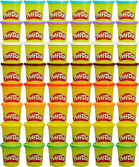 Play-Doh Bulk Pack of 48 Cans, 6 Sets of 8 Modeling Compound Colors, 3oz, Back to School Gifts & Prizes for Students & Classroom, Preschool Toys for Kids, Ages 2+ (Amazon Exclusive)