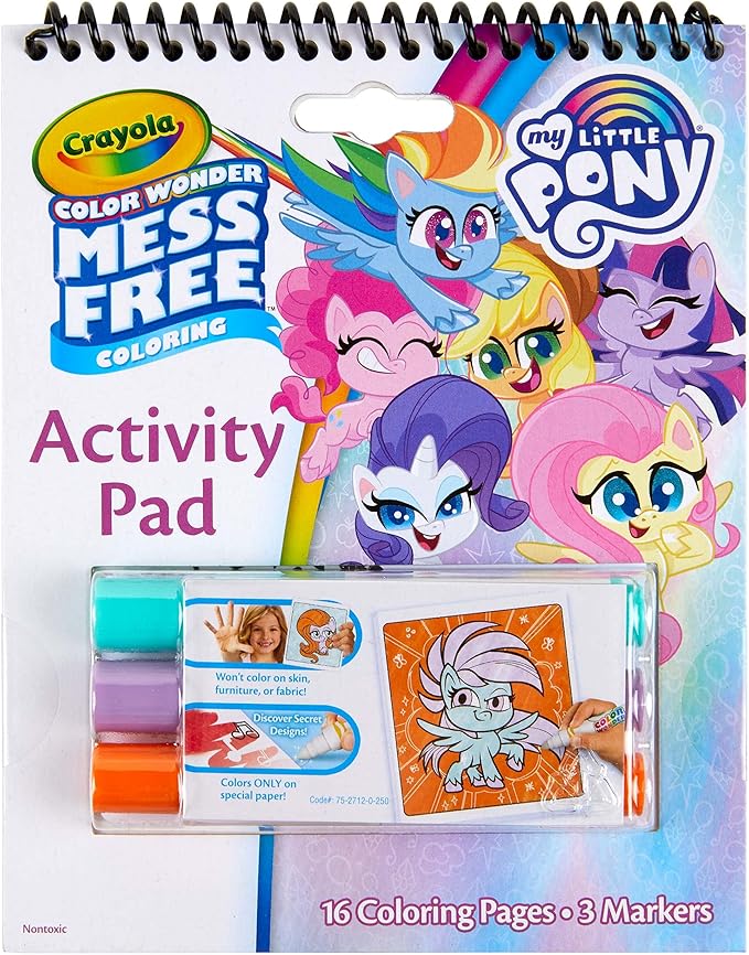 Crayola My Little Pony Color Wonder Activity Pad, 16 Mess Free Coloring Pages, Toddler Travel Activity, My Little Pony Gift
