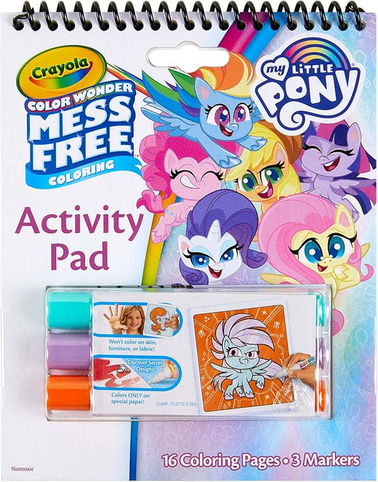 Crayola My Little Pony Color Wonder Activity Pad, 16 Mess Free Coloring Pages, Toddler Travel Activity, My Little Pony Gift