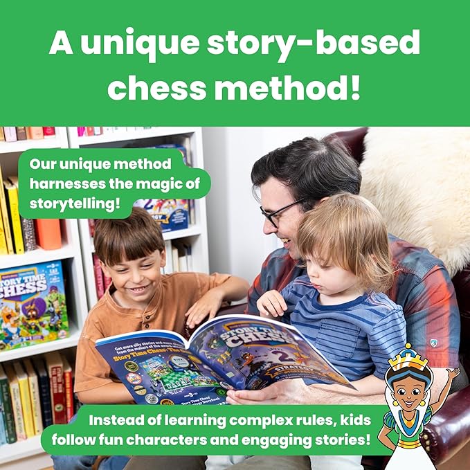 Story Time Chess - Kids Chess Set (Level 2 Strategy Expansion) Chess for Kids, Chess Game Toddlers, Learning Games for Kids, Boys & Girls Ages 3-103, No Stress Chess Game, Chess for Beginners