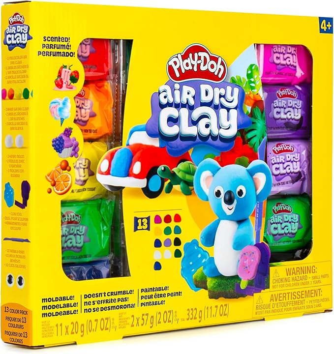 Play-Doh Air-Dry Clay Scented Variety Pack, Air Dry Clay for Kids, Modeling Clay for Kids, Arts & Crafts Gift, Craft Supplies for Kids, Molding Clay, Sculpting Clay, Molding Clay for Kids, Kids Crafts