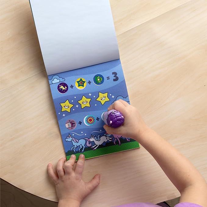 Melissa & Doug Glitter Unicorn Sticker Activity Pad & Stamper Book, 1 EA'