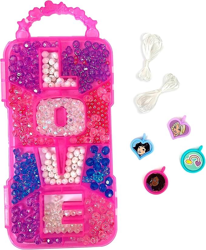 Barbie Crystal Jewelry Set - Sparkling Creations for Kids', Jewelry Making Kit, Bracelets, Necklaces, and More, Ages 3 and Up
