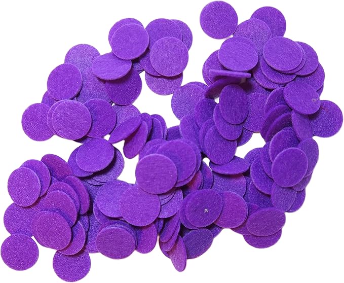 Playfully Ever After Purple Felt Circle Stickers (2 inch - 44pc)