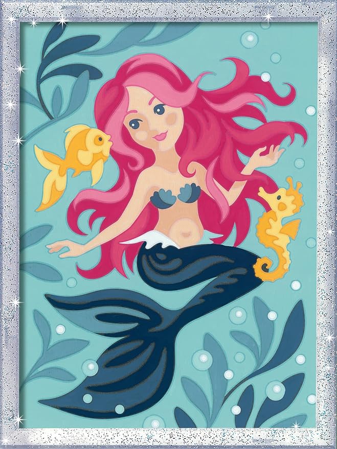 Ravensburger Enchanting Mermaid Paint by Numbers Kit for Kids - 23568 - Painting Arts and Crafts for Ages 9 and Up