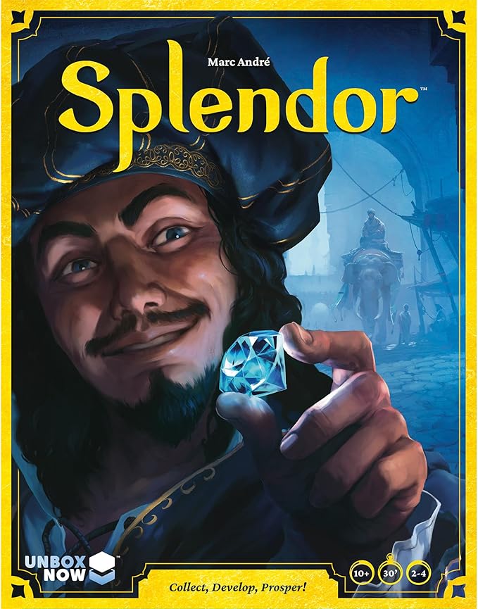 Splendor Board Game (Packaging May Vary) - Master The Art of Wealth and Prestige! - Engaging Gem Minding Strategy Game for Kids & Adults, Ages 10+, 2-4 Players, 30 Min Playtime, Made by Space Cowboys