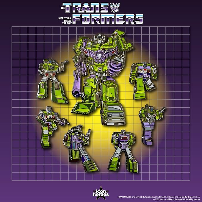 Transformers: Constructicons X Devastator Retro Pin Set