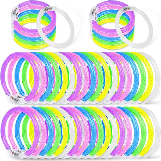 MCPINKY 48PCS Colorful Glow Sticks Bulk, Glow in the Dark Bracelets Light up Bracelets for Bachelorette Graduation Celebrations Discos Parties
