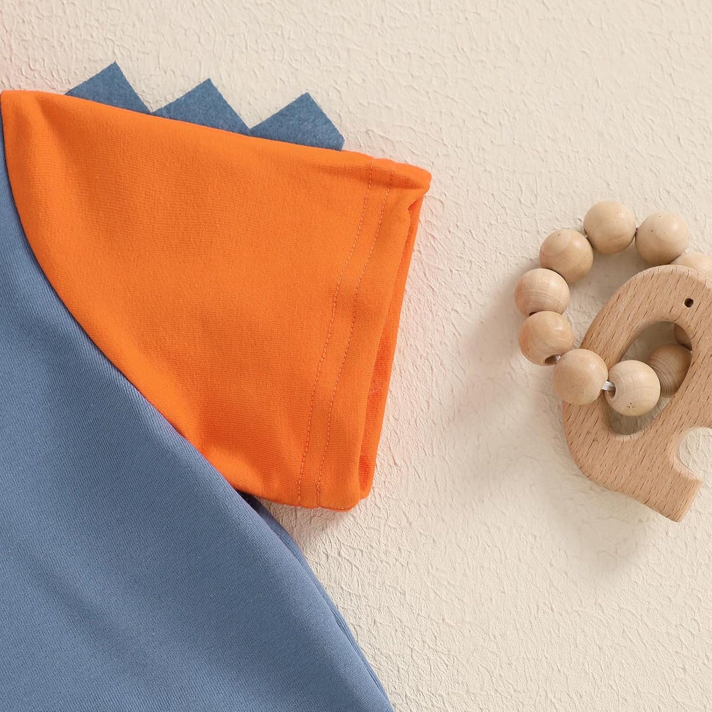 Toddler Baby Boy Summer Hooded Outfit Contrast Color Short Sleeve T Shirt Top Elastic Shorts Summer Clothes Set