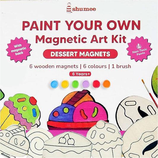 DIY Wooden Magnets, Wood Painting Arts and Craft Supplies for Boys Girls Ages 6 7 8 9 10 11 & 12, Easter Gifts, Birthday Party Activities Craft for Kids, Valentine's Day Gift for Kids