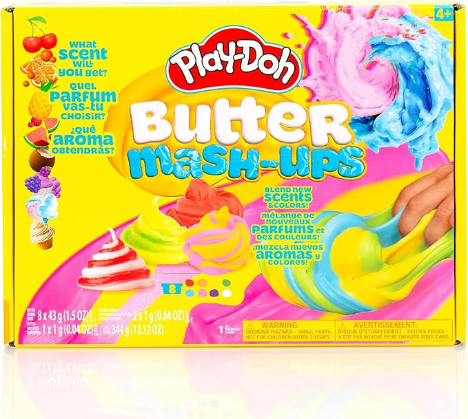 Play-Doh Scented Butter Mash-Ups, 8 Playdoh Pack, Sensory Dough, Playdoh Kit, Gifts for Kids, Popular Kids Toys, Party Favors for Kids 8-12, Compound Packs, Kids Gifts 8-12, Kids Girl Toys