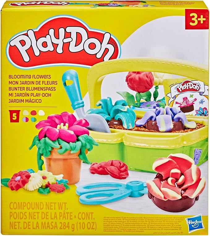 Play-Doh Blooming Flower Garden Toy Playset, Nature Pretend Play, Kids Arts & Crafts Ages 3+