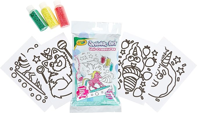 Crayola Unicorn Creatures Sprinkle Art, Craft for Girls & Boys, Gift, Age 5+
