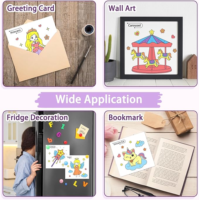 SOCOLER Paint with Water Coloring Books for Kids, Princess Theme Watercolor Painting Papers for Kids Painting Activity Kit Art Craft Birthday Gift for Toddlers