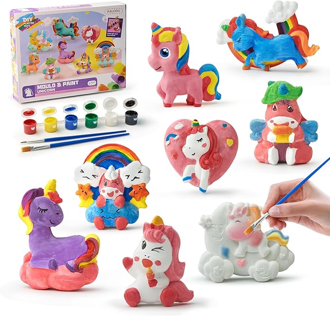 stochastic box Kids Crafts Set, Ceramic Painting Kit,Paint Your Own DIY Ceramic Figurines,Painting Kit DIY Toys Kids