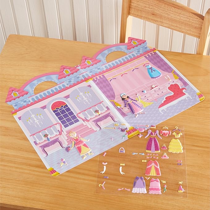 Melissa & Doug Puffy Sticker Set: Princess - 67 Reusable Stickers