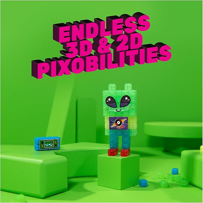 Exclusive Neon Studio with 600 Water Fuse Beads, Decos and Accessories, Makes 3D Creations with No Heat, Arts and Crafts Kids Toys