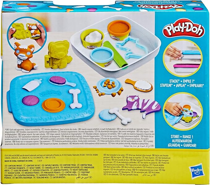 Play-Doh Create ‘n Go Pets Playset, 4 Colors & Storage Container, Animal Toy Sets, Easter Basket Stuffers, Preschool Toys, Kids Arts & Crafts, Ages 3+