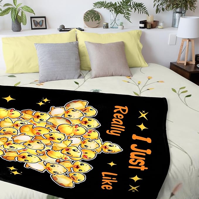 I Just Really Like Ducks Pentagram Adult duck Blanket Kids Funny Blanket Suitable for Bedroom bed sofa Crib Couch Chair outdoor All Season Items That Yellow Duck Lovers Will Love 40"x30"for Pets