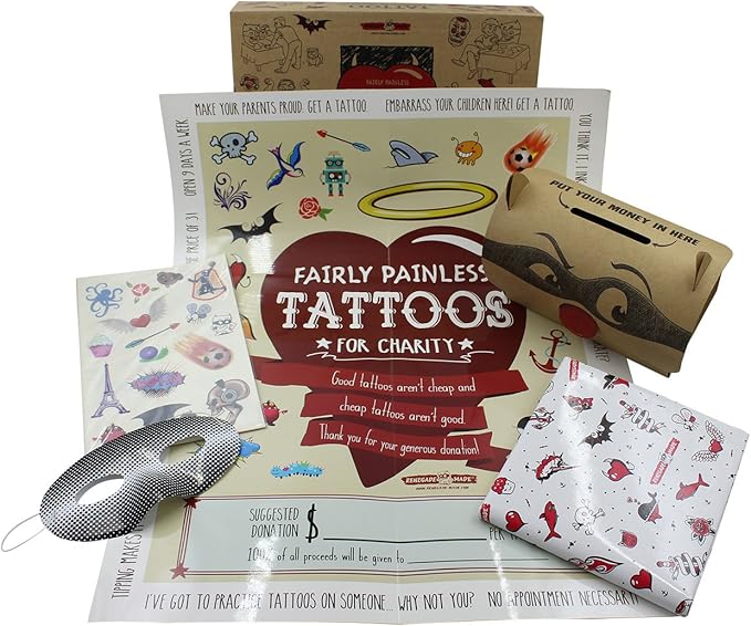 | Tattoo Lounge KIT | Promote Kindness and Raise Money for Your Favorite Cause by Applying Fun, Non-Toxic Temporary Tattoos for Kids. The Ultimate DIY Craft for Promoting Kindness!