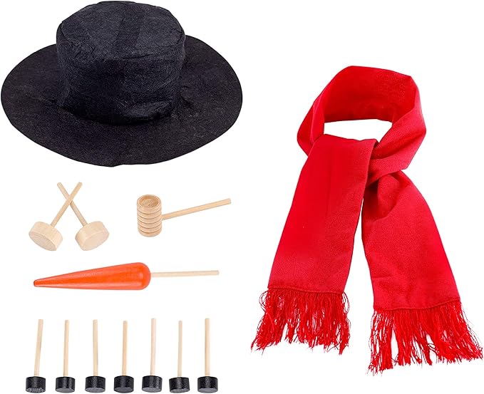 Pearhead Build A Snowman Decorating Kit, A Great DIY Snow Day Craft For Kids, Holiday Decorations for Kids, Snowman Pieces Kit, Christmas Gifts For Kids