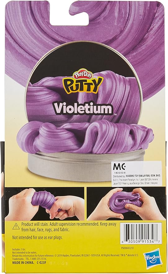 Play-Doh Putty Violetium Purple Putty for Kids 3 Years & Up, 3.2 oz Tin