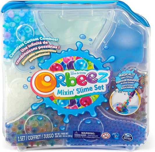 Orbeez Mixin’ Slime Set with 2500+ Orbeez (Micro, Shimmer, Marble & Glow in The Dark), 5 Tools, Storage, One & Only, Sensory Toys for Kids Ages 5+
