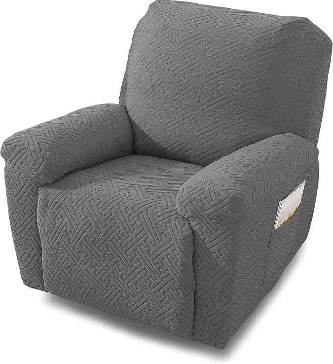 NORTHERN BROTHERS Recliner Chair Covers, Lazy Boy Recliner Covers, Stretchy Cover for Recliner Chairs, Light Gray