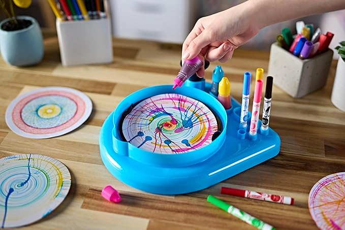 Crayola Spin & Spiral Art Station, Spin Art Machine, Arts & Crafts for Kids Ages 6, 7, 8, 9
